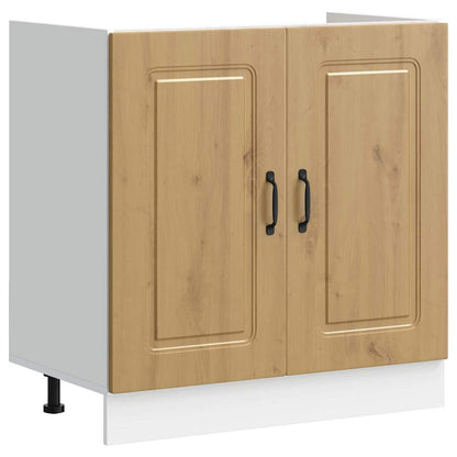 vidaXL Kitchen Cabinet Kalmar Artisan Oak 80 x 46 x 81.5 cm 4