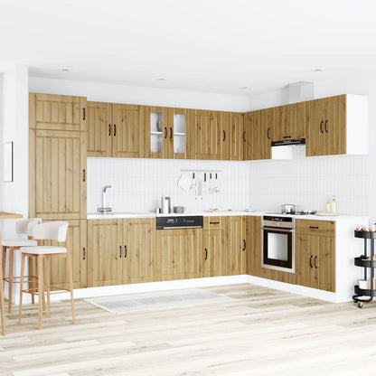 vidaXL Sink Base Cabinet Lucca 2 pcs Artisan Oak Engineered Wood 1