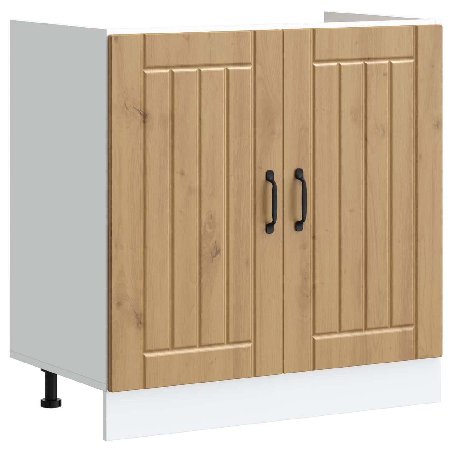 vidaXL Sink Base Cabinet Lucca 2 pcs Artisan Oak Engineered Wood 4