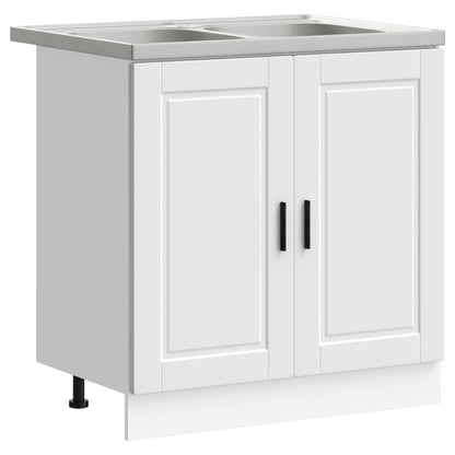 vidaXL Sink Base Cabinet Porto 2 pcs White 80 x 46 x 81.5 cm 2