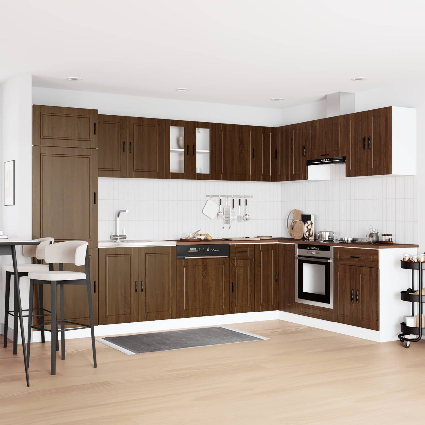 vidaXL Sink Base Cabinet Porto 2 pcs Brown 80 x 46 x 81.5 cm 1