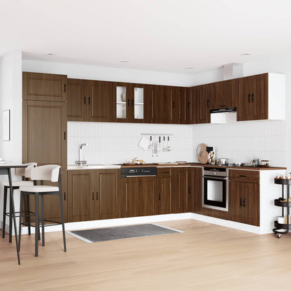 vidaXL Sink Base Cabinet Porto 2 pcs Brown 80 x 46 x 81.5 cm 1