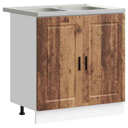 vidaXL Sink Base Cabinet Porto 2 pcs Brown 80 x 46 x 81.5 cm 2