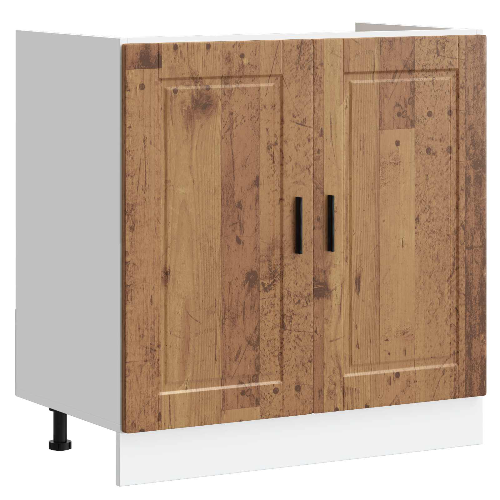 vidaXL Sink Base Cabinet Porto 2 pcs Brown 80 x 46 x 81.5 cm 4