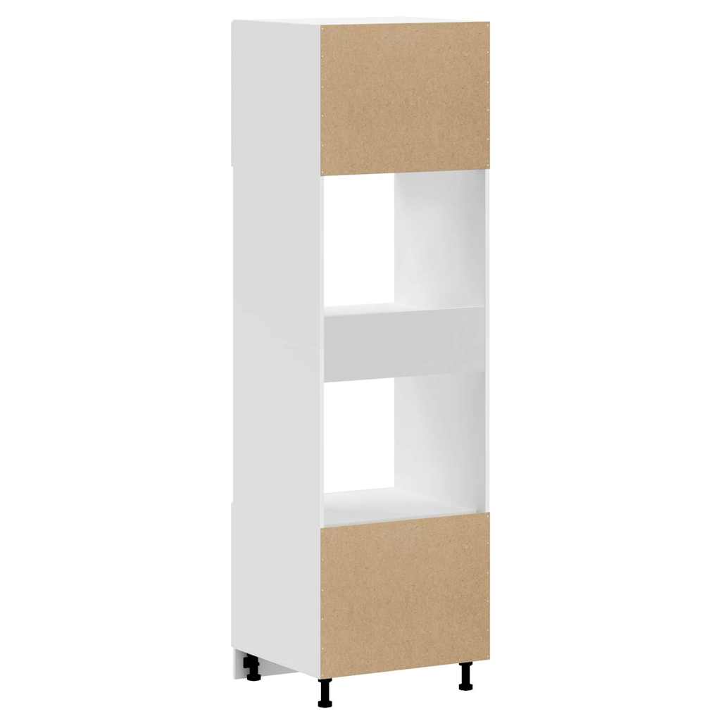 Kitchen Base Cabinet "Kalmar" Engineered Wood White 1x oven cabinet 60 cm wide 207 cm high