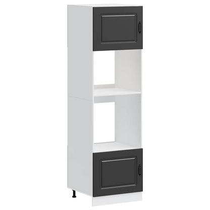 vidaXL Oven Cabinets 2 pcs Kalmar Black Engineered Wood 2