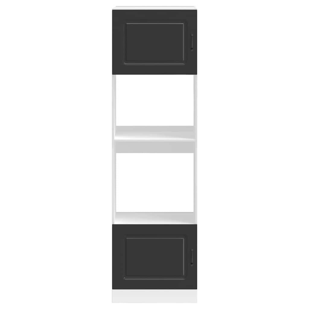 vidaXL Oven Cabinets 2 pcs Kalmar Black Engineered Wood 4