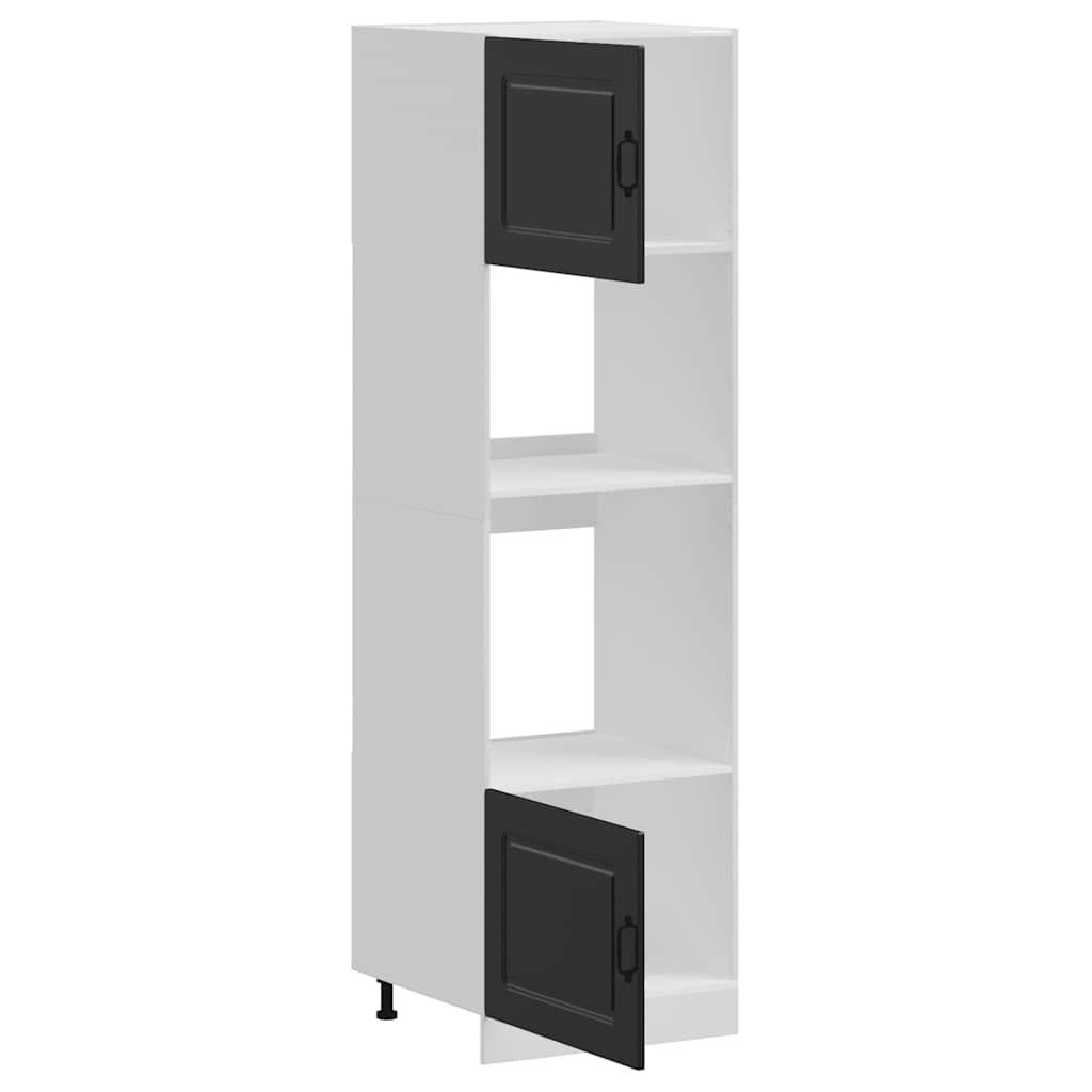 vidaXL Oven Cabinets 2 pcs Kalmar Black Engineered Wood 5