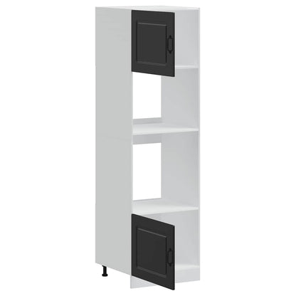 vidaXL Oven Cabinets 2 pcs Kalmar Black Engineered Wood 5