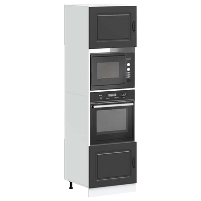 vidaXL Oven Cabinets 2 pcs Kalmar Black Engineered Wood 1