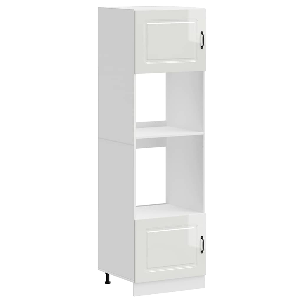 vidaXL Oven Cabinets 2 pcs "Kalmar" Gloss White Engineered Wood 2