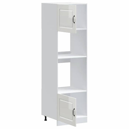 vidaXL Oven Cabinets 2 pcs "Kalmar" Gloss White Engineered Wood 5
