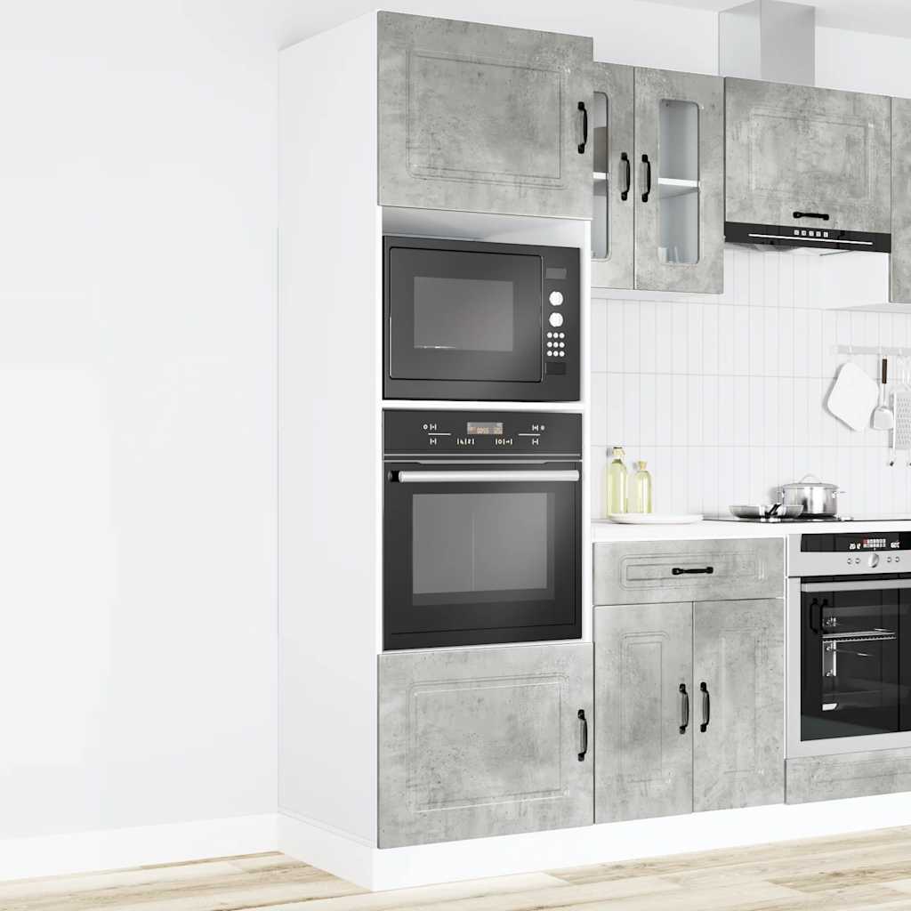 vidaXL Oven Cabinets 2 pcs Kalmar Concrete Grey Engineered Wood 3