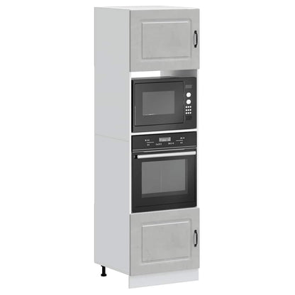 vidaXL Oven Cabinets 2 pcs Kalmar Concrete Grey Engineered Wood 1