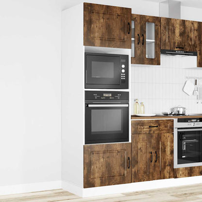vidaXL Oven Cabinets 2 pcs Kalmar Smoked Oak Engineered Wood 3