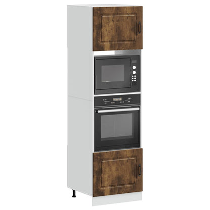 vidaXL Oven Cabinets 2 pcs Kalmar Smoked Oak Engineered Wood 1