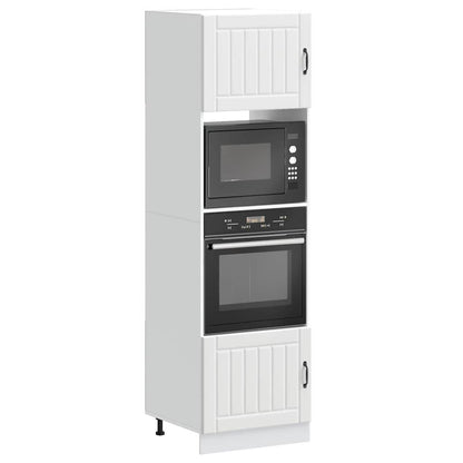 Kitchen Base Cabinet "Lucca" Engineered Wood White 1x oven cabinet 60 cm wide 207 cm high
