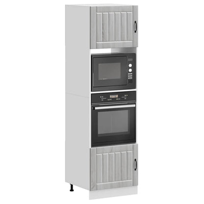 Kitchen Base Cabinet "Lucca" Engineered Wood Grey Sonoma 1x oven cabinet 60 cm wide 207 cm high