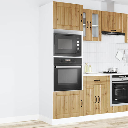 vidaXL Oven Cabinets 2 pcs Lucca Artisan Oak Engineered Wood 3