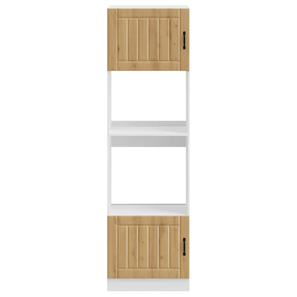 vidaXL Oven Cabinets 2 pcs Lucca Artisan Oak Engineered Wood 4