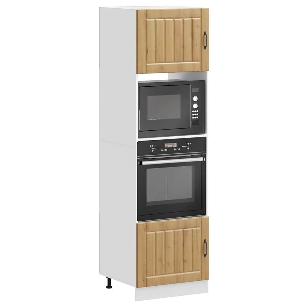 vidaXL Oven Cabinets 2 pcs Lucca Artisan Oak Engineered Wood 1