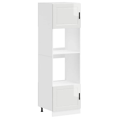 vidaXL Oven Cabinets 2 pcs Porto Gloss White Engineered Wood 2