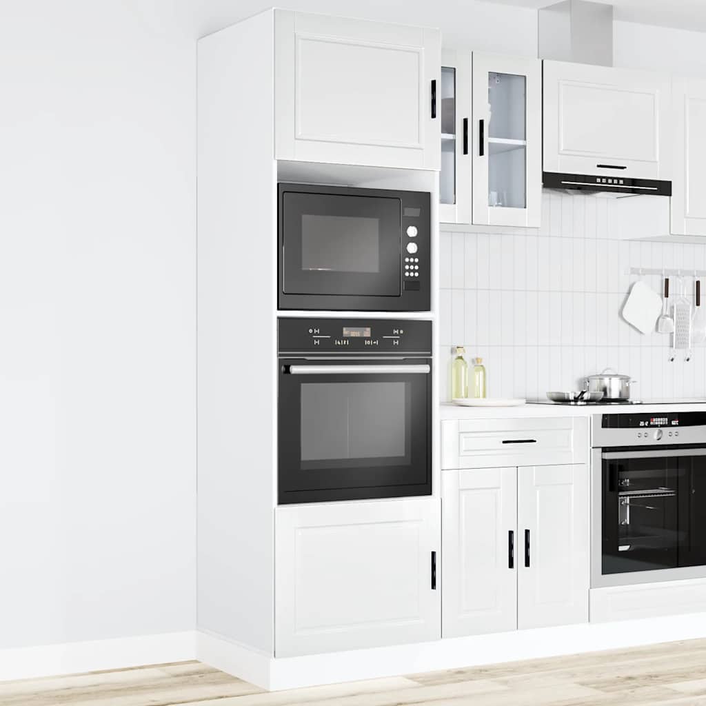 vidaXL Oven Cabinets 2 pcs Porto Gloss White Engineered Wood 3