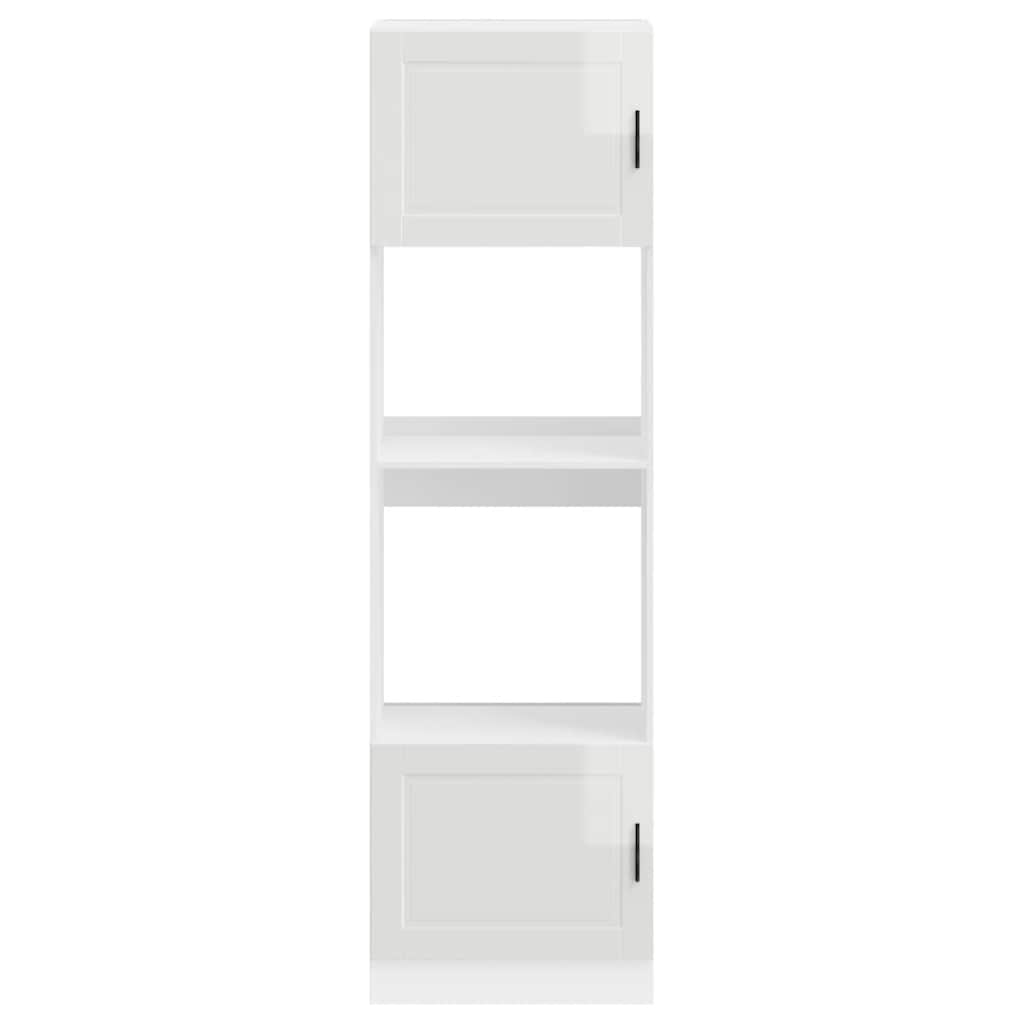 vidaXL Oven Cabinets 2 pcs Porto Gloss White Engineered Wood 4