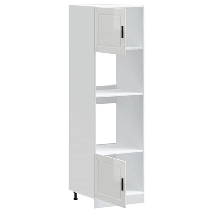 vidaXL Oven Cabinets 2 pcs Porto Gloss White Engineered Wood 5