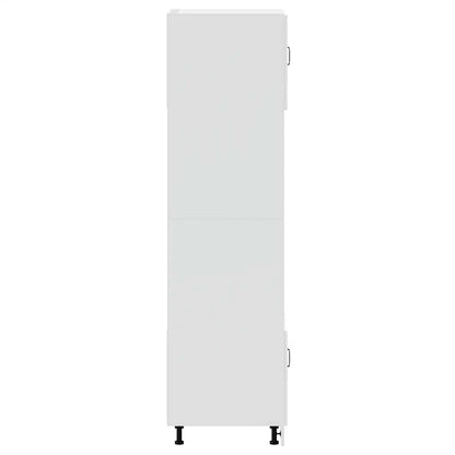 vidaXL Oven Cabinets 2 pcs Porto Gloss White Engineered Wood 6