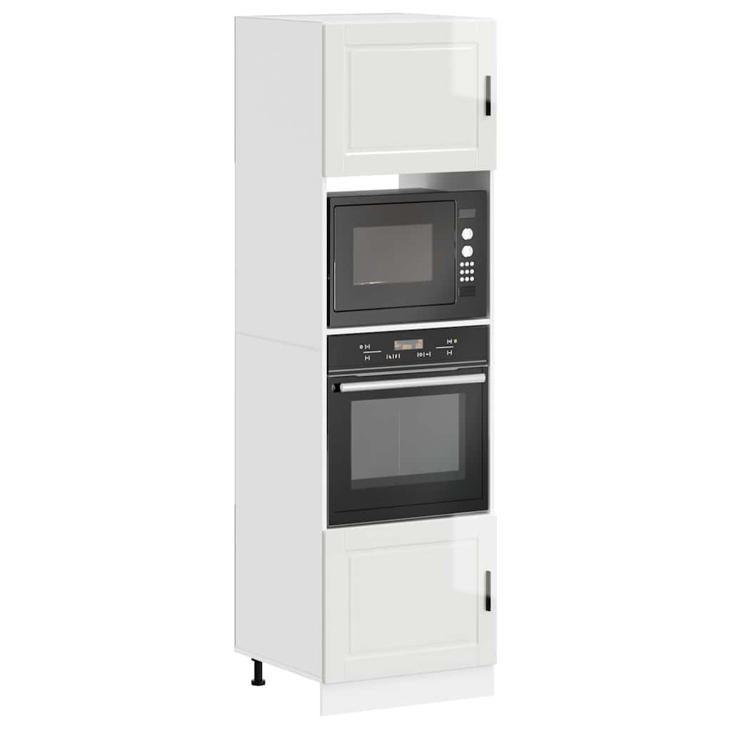 vidaXL Oven Cabinets 2 pcs Porto Gloss White Engineered Wood 1
