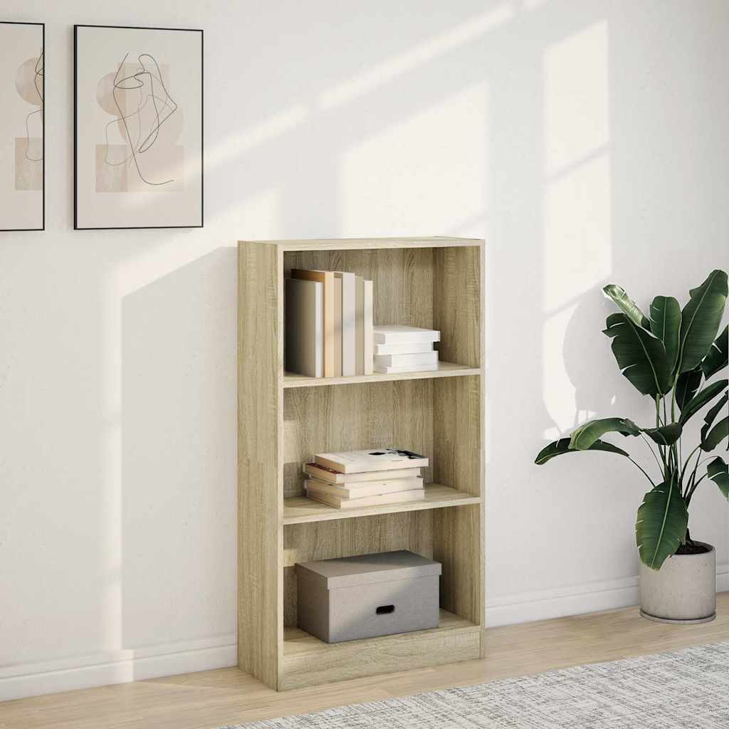 Bookcase 60x24x109 cm Engineered Wood Sonoma oak