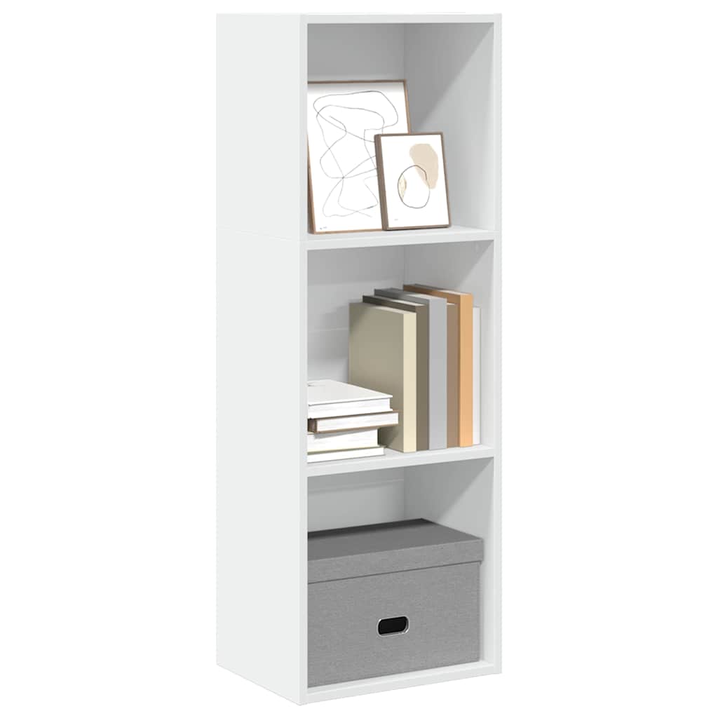 Bookcase 40x30x114 cm Engineered Wood White