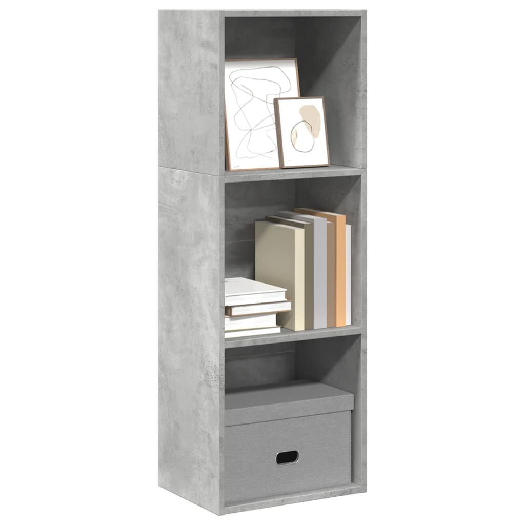 Bookcase 40x30x114 cm Engineered Wood Concrete grey