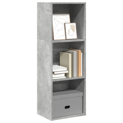Bookcase 40x30x114 cm Engineered Wood Concrete grey