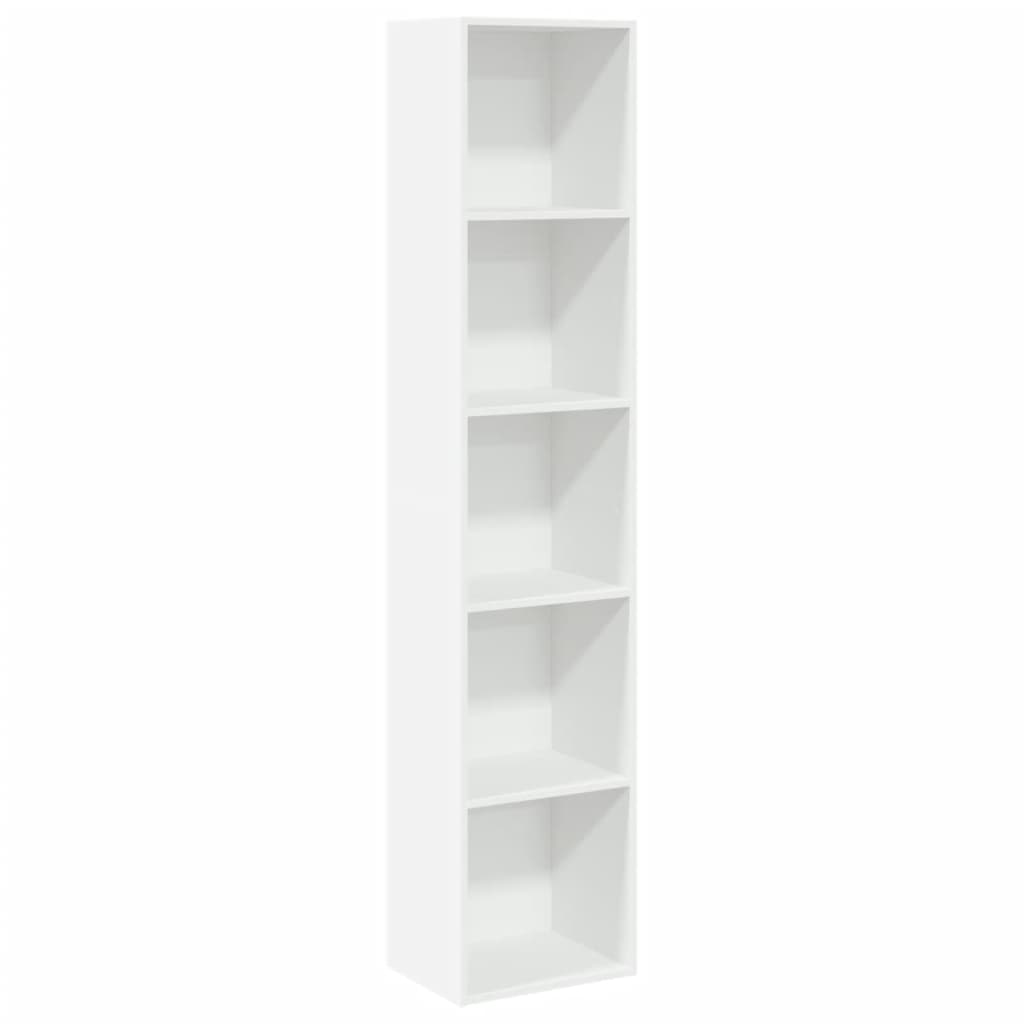 Bookcase 40x30x189 cm Engineered Wood White