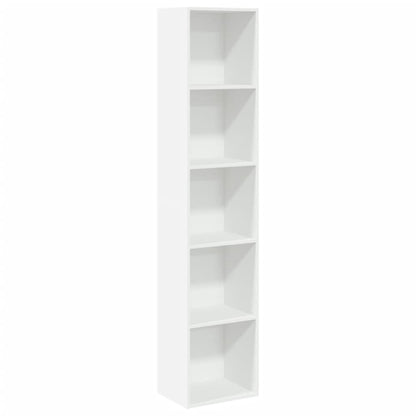 Bookcase 40x30x189 cm Engineered Wood White