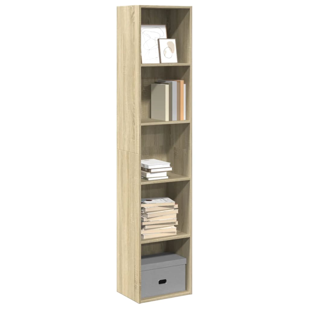 Bookcase 40x30x189 cm Engineered Wood Sonoma oak