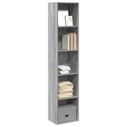 Bookcase 40x30x189 cm Engineered Wood Grey sonoma