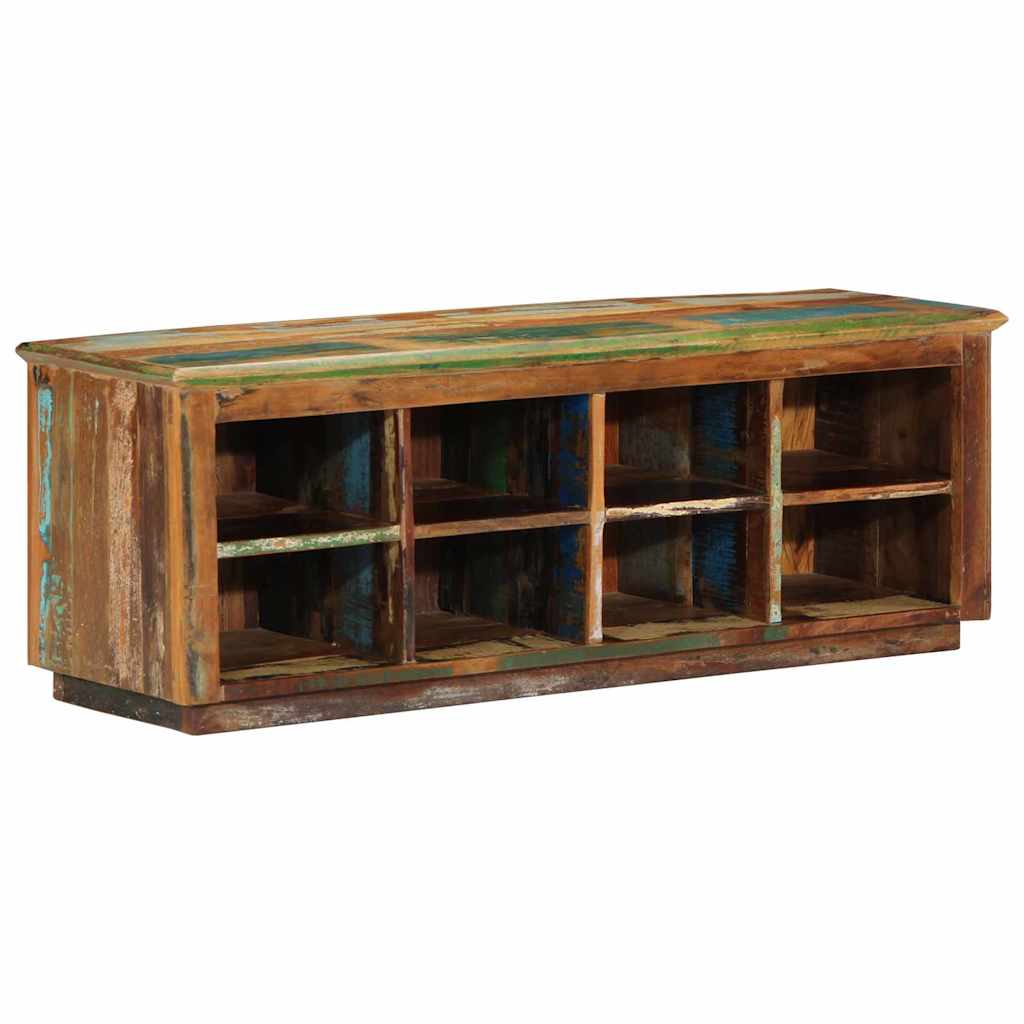 vidaXL Shoe Cabinet 110 x 35 x 40 cm Solid Reclaim Wood Brown 1