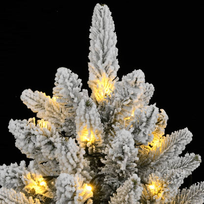 Artificial Christmas Tree White Green and White 180 cm with LEDs