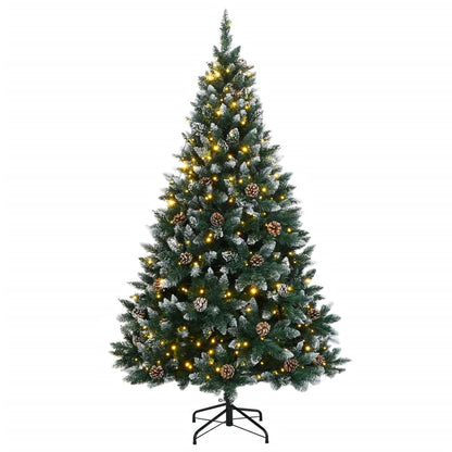 Artificial Christmas Tree with 300 LEDs with Stand Green 210 cm With leds