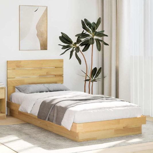 Bed Frame with Headboard without Mattress 75 cm 190 cm