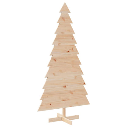 Wooden Christmas Tree for Decoration Solid Wood Pine Natural 180 cm