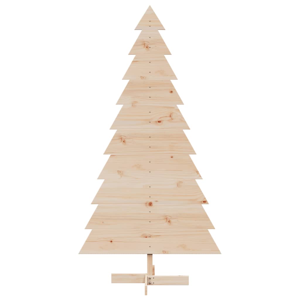 Wooden Christmas Tree for Decoration Solid Wood Pine Natural 180 cm