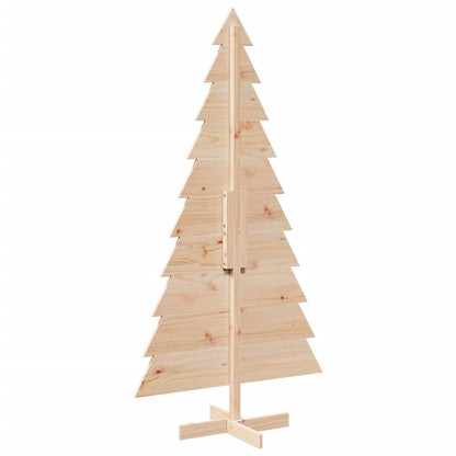 Wooden Christmas Tree for Decoration Solid Wood Pine Natural 180 cm