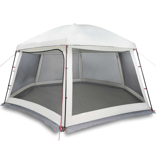 vidaXL Pool Tent with Removable Fly & Mesh Walls Grey 512x458 cm 2