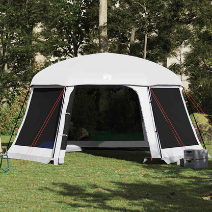 vidaXL Pool Tent with Removable Fly & Mesh Walls Grey 512x458 cm 4