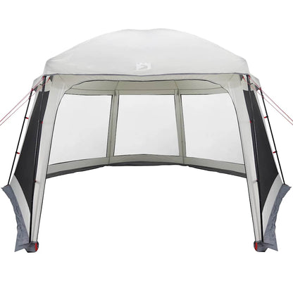 vidaXL Pool Tent with Removable Fly & Mesh Walls Grey 512x458 cm 6