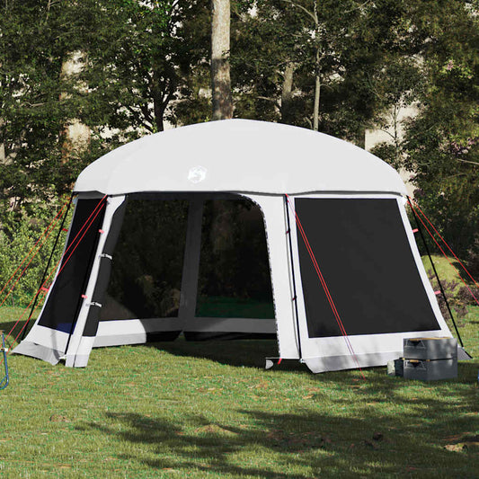 vidaXL Pool Tent with Removable Fly & Mesh Walls Grey 512x458 cm 1